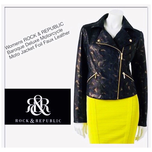 SOLD๐R&R Baroque Crop Moto ๐ jacket - Picture 2 of 8